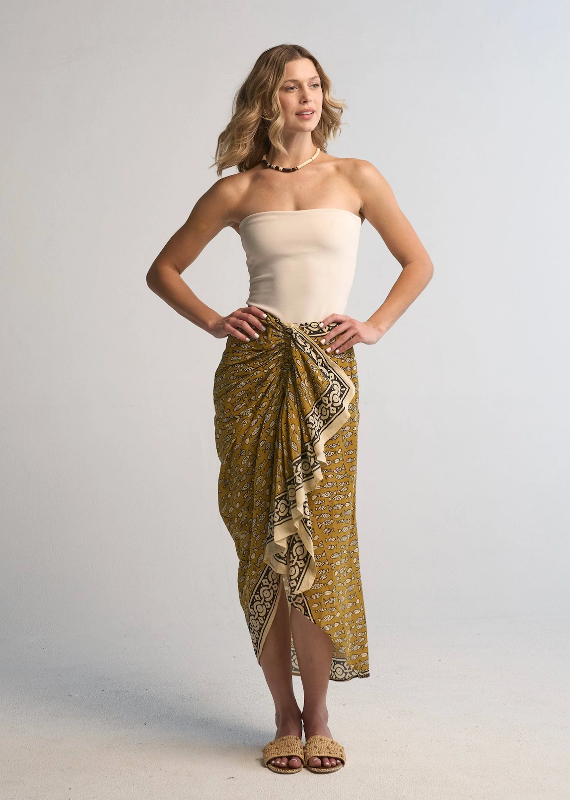 GRETA PAREO SKIRT MUSTARD