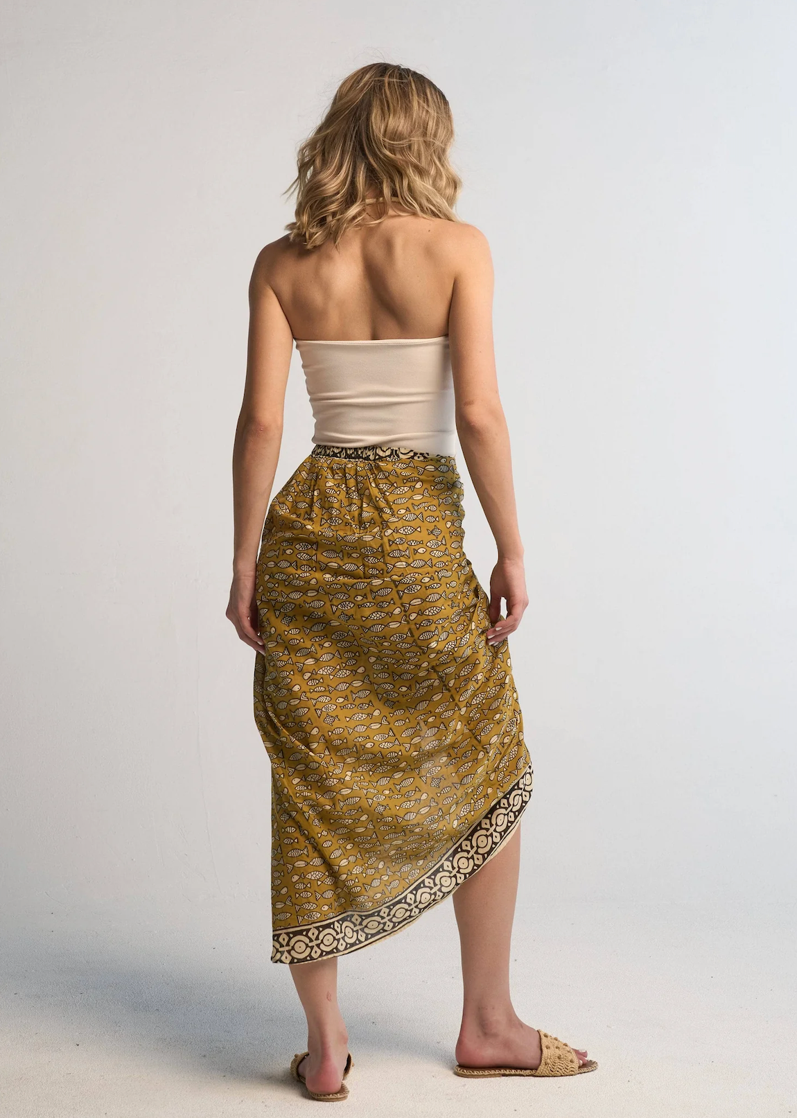 GRETA PAREO SKIRT MUSTARD