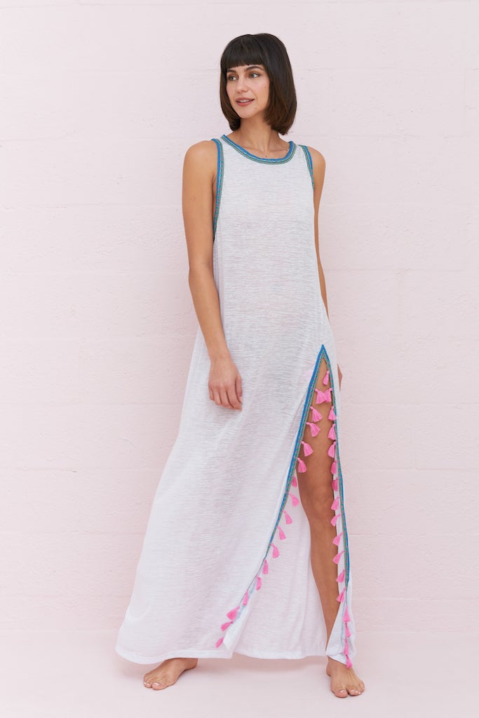 TASSEL SLIT DRESS