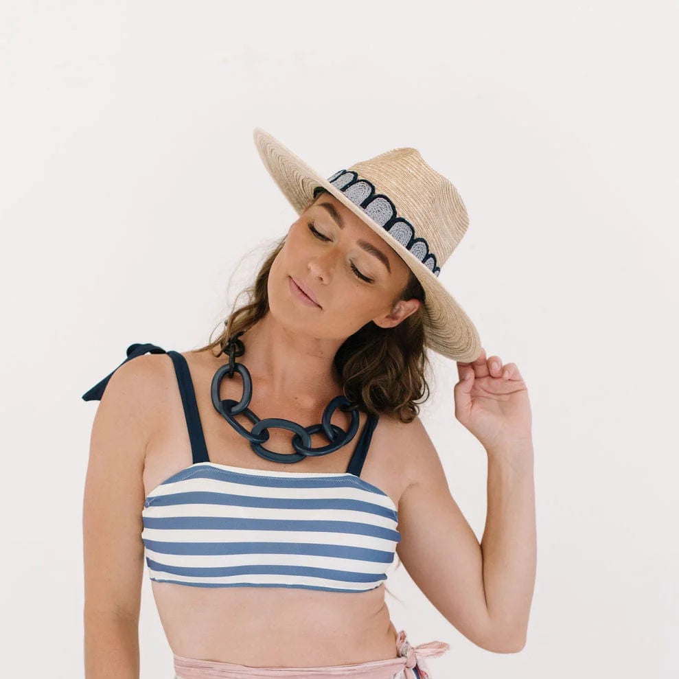 MARINA GREY PALM HAT