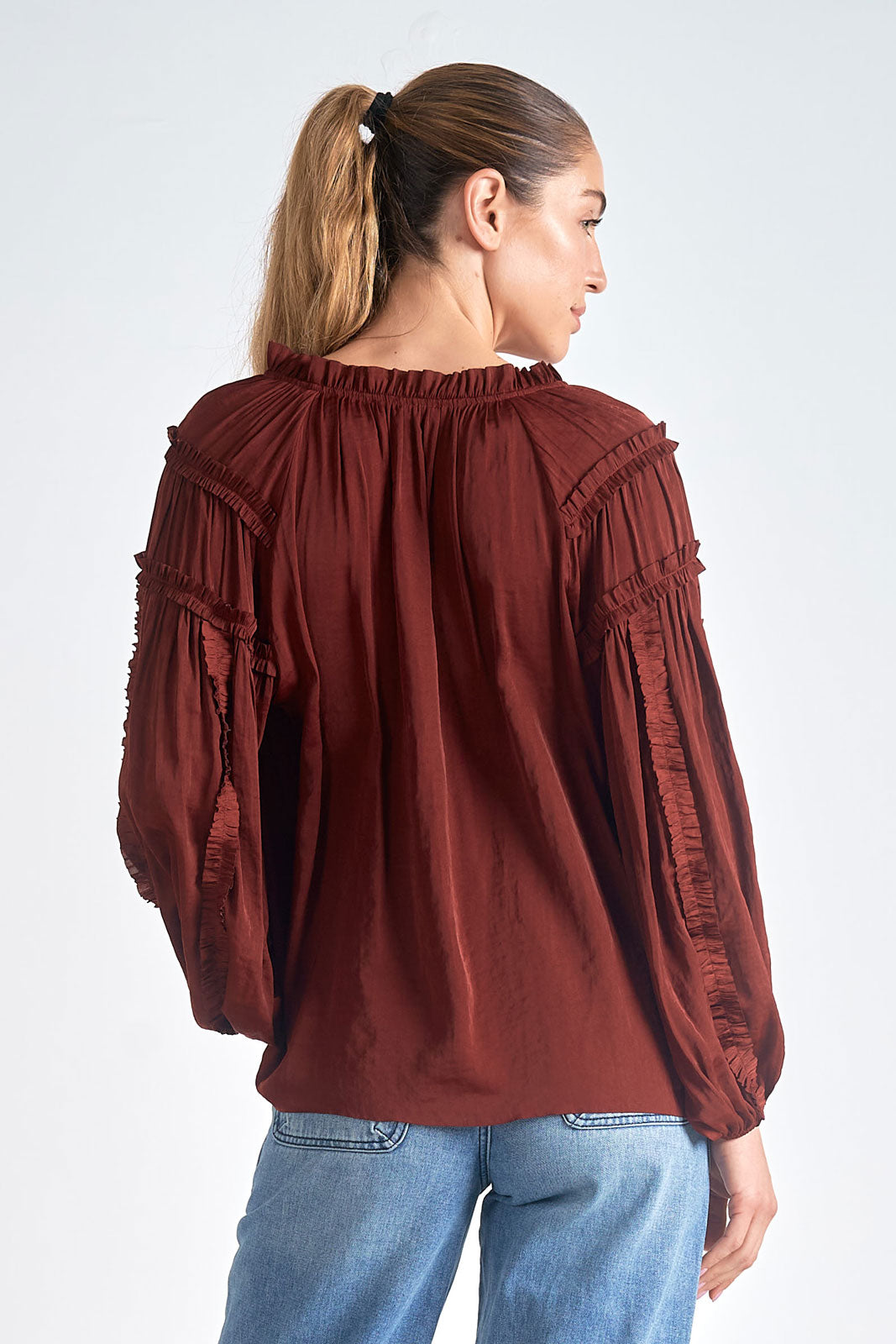 RUCHED DETAIL BLOUSE