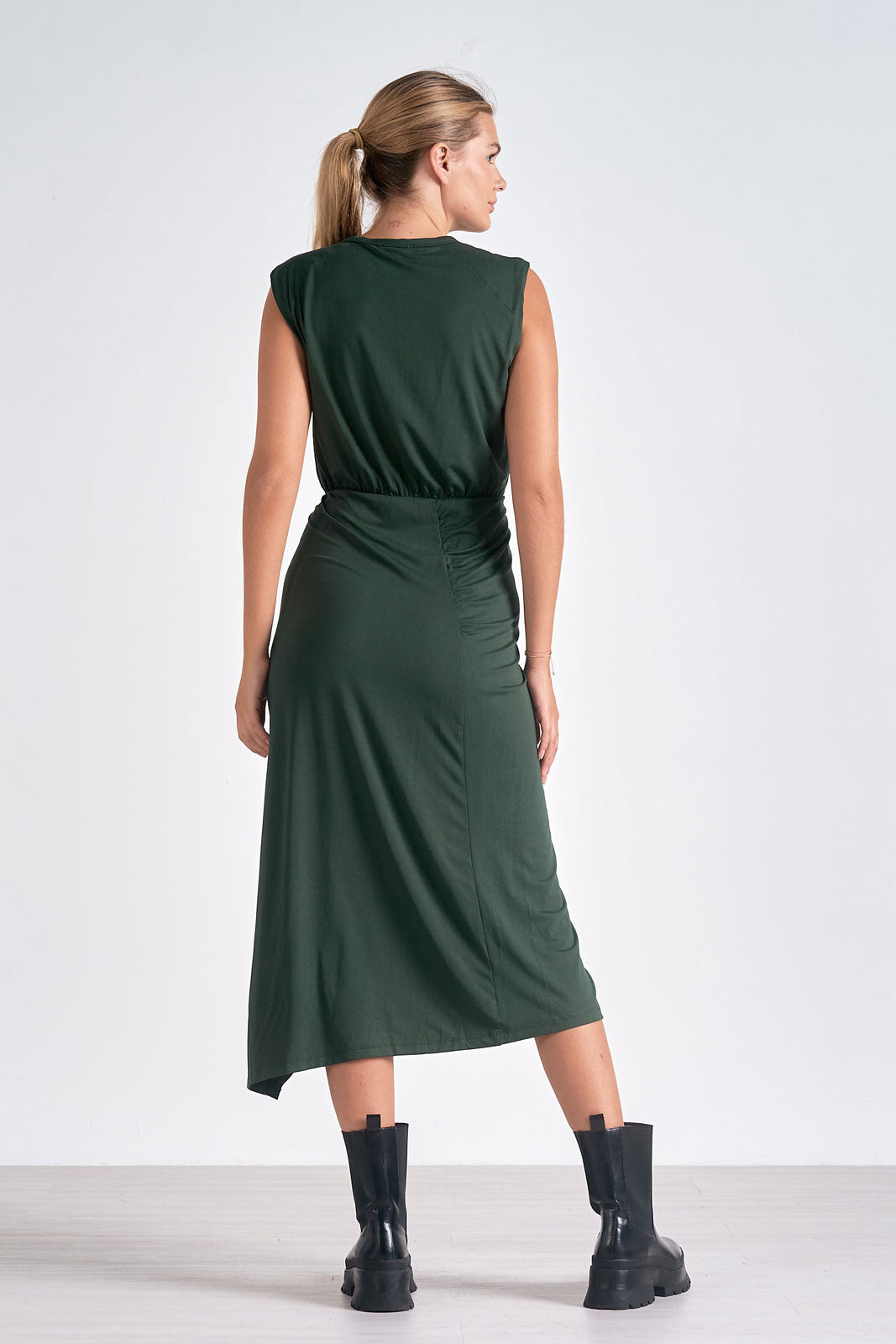 FRONT SLIT MIDI DRESS