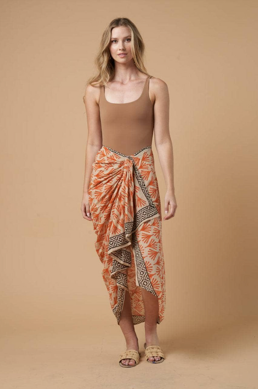 INES PAREO ORANGE SKIRT