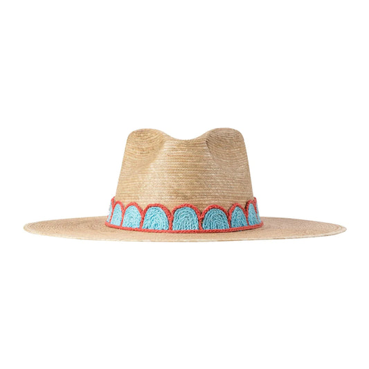 GLORIA TURQUOISE PALM HAT